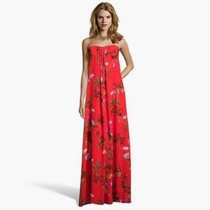 Erin Fetherston Daria Red Floral Maxi Dress